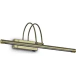 Ideal Lux BOW AP66 nástěnné LED svítidlo 1x4,5W 390lm 3000K 46cm IP20, starožitná mosaz