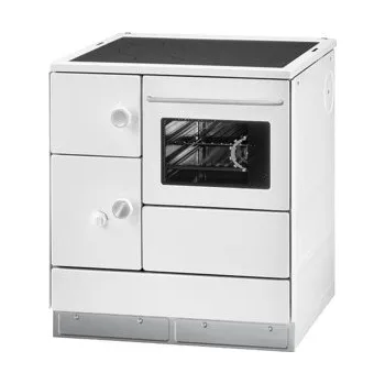 Krbová kamna HAAS & SOHN HA 75.5 sporák na tuhá paliva 7,5kW, s troubou, pravý, bílá - doprava zdarma