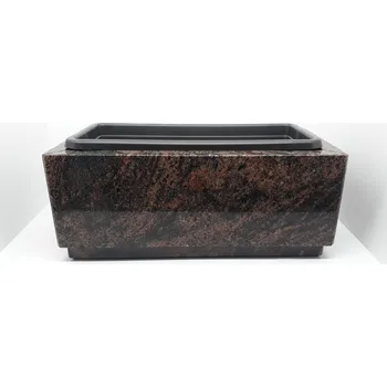 Truhlík Náhrobní žulová mísa - kamenný truhlík M35-44x22