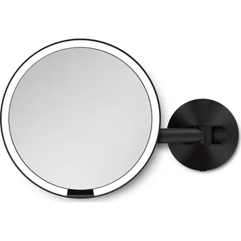 Simplehuman kosmetické zrcátko na zeď SENSOR, LED osvětlení, 5x zvětšení, síťové, černé