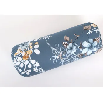 Povlečení Povlak na váleček 40 cm - bavlna - bílé květy na modré