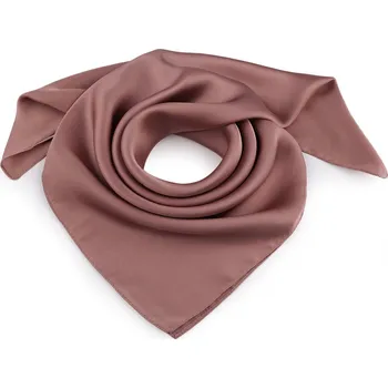 Šátek Saténový šátek jednobarevný 70x70 cm, malé, 4 starorůžová tmavá