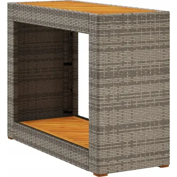 Konferenční stolek Ratanový zahradní stolek 100x40x75 cm šedo-hnědý