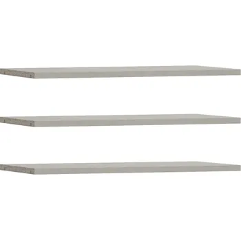 Šatní skříň Police do skříně KEBAN 170 cm - sada 3 ks, šedá + vyzvednutí ZDARMA