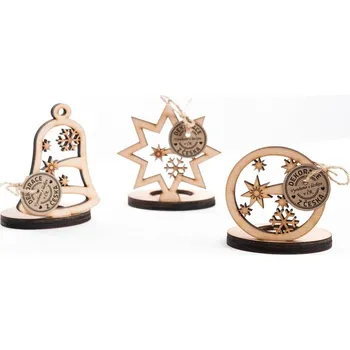 Vánoční svícen Vánoční svícínek na čajovou svíčku přírodní Tvar: Hvězda