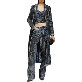 Dámské džíny DŽÍNY DIESEL D-SHARK-FSE TROUSERS BLUE DENIM