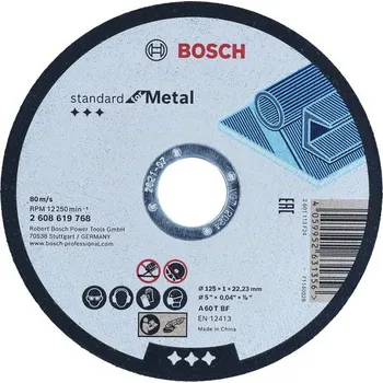 Řezný kotouč BOSCH 2608626116 řezný kotouč na kov 125x1 mm 100ks