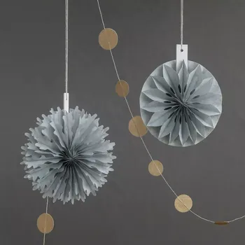 Vánoční dekorace House Doctor Sněhová vločka ornament šedá průměr 15 cm 8 ks