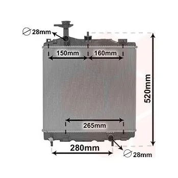 Chladič motoru Chladič, chlazení motoru VAN WEZEL 32002266