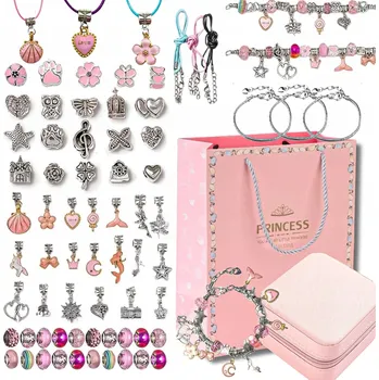 kreativní sada VELKÁ SADA NA VÝROBU NÁRAMKŮ A NÁHRDELNÍKŮ, ŠPERKOVNICE, KREATIVNÍ DÁREK