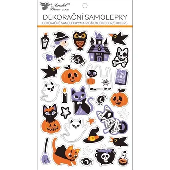 Okenní dekorace Samolepky Halloween kočky 14,5 x 25 cm