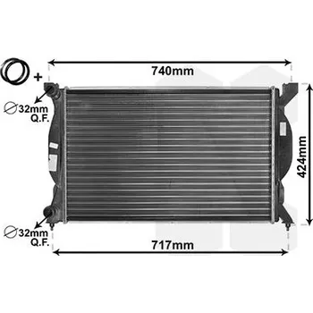 Motor automobilu Chladič, chlazení motoru VAN WEZEL 03002201