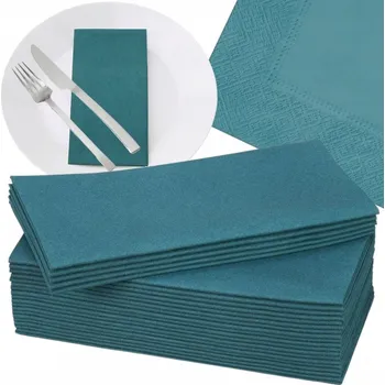 Papírový ubrousek Tyrkysové papírové Gastro Ubrousky k narozeninám 33x33cm 2 5 Kusů