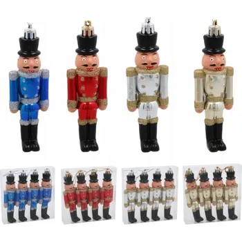 Vánoční dekorace Vánoční Baňky tvarovky postava 12 cm 4 ks