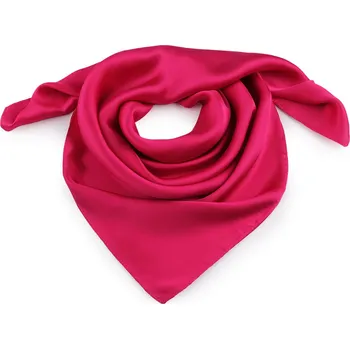 Šátek Saténový šátek jednobarevný 70x70 cm, malé, 6 pink