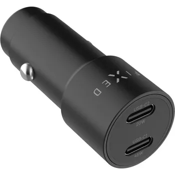 Fixed Autonabíječka s 2xUSB-C výstupem, podpora PD 3.0, 65W, černá