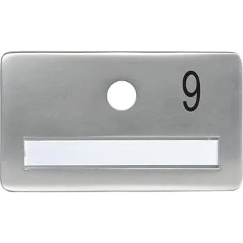 Dveřní kování SOLIDO dveřní jmenovka bez kukátka, otvor o 14, hliník sříbrný elox,gravír. č.9