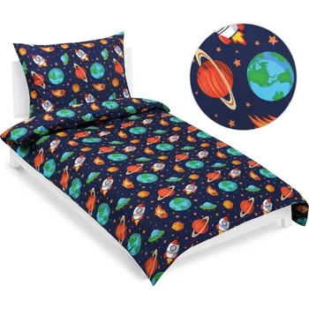 Povlečení Povlečení bavlněné Junior Modrá,Oranžová BX12372 - 140x200, 70x90 cm