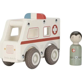 Hračka pro nejmenší Little Dutch Sanitka dřevěná