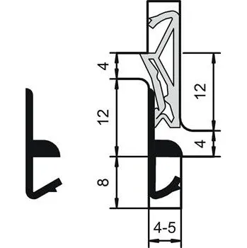 Štulpové těsnění S 6544, plast černý (200 ks)