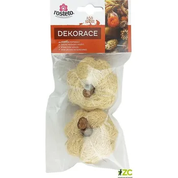Dekorace - Sisal Apple 6 cm - 2 ks