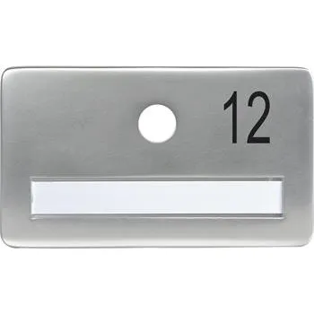 Dveřní kování SOLIDO dveřní jmenovka bez kukátka, otvor o 14, hliník sříbrný elox,gravír. č.12
