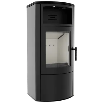 Krbová kamna Ocelová kamna na dřevo KRATKI TITAN, průměr 150, 11 kW samozav. dv. KOZA/TITAN/BA1