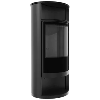 Krbová kamna Ocelová kamna na dřevo RUNA, průměr 150, 8 kW černá Thermotec RUNA/BLACK