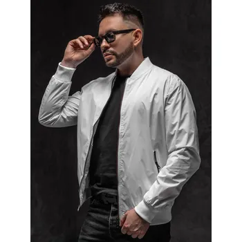 Pánská bunda Bílá pánská přechodová bunda bomber Bolf 7116A1 - L