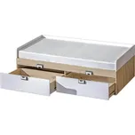 Max-i Dětská postel NIKOLAS dub jasný / šedá | 200x90