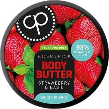 Tělové mléko Cosmepick Body Butter telové maslo s jahodami a bazalkou 250ml