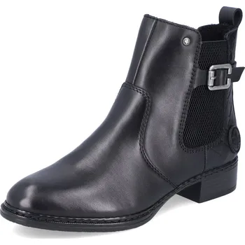 Dámská zimní obuv Dámská kotníková obuv zimní RIEKER DC 73485-00 kožená černá 37