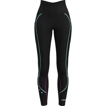 Crazy běžecké legíny - dámské - černá/světle modrá Velikost: L