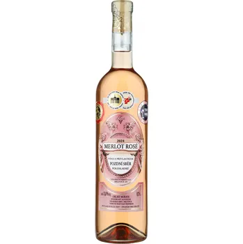 Víno Merlot rosé, 2024, pozdní sběr, polosladké, Krist, 0,75l