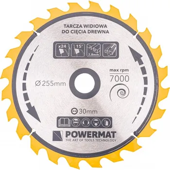 Pilový kotouč Vidiový pilový kotouč 255x30 24z TDD-255x30x24Z