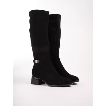 Dámské kozačky EPICA dámské kozačky nubuk černé