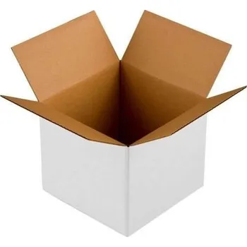 Obalový materiál Kartonová krabice klopová 300x300x250 mm 3VVL B 360g/m2 bílá - paleta 1360 ks