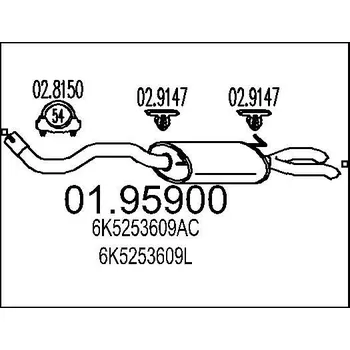 Auto-moto Zadní tlumič výfuku MTS 01.95900