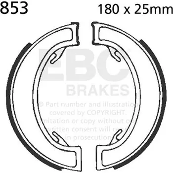 Brzdová čelist Sada brzdových čelistí EBC 853