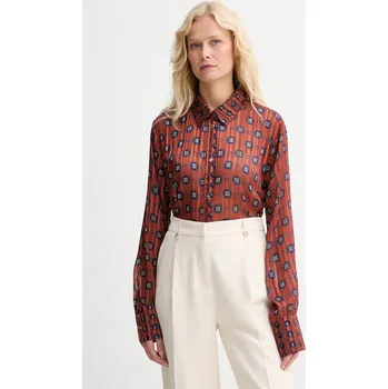 Dámská košile Košile Morgan dámská, oranžová barva, relaxed, s klasickým límcem, CILGAL.F 28X, vel. 36