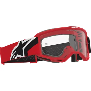 Motocyklové brýle Motokrosové / enduro / MTB brýle ALPINESTARS VISION OTG barva červená/černá, čiré plexi (jsou speciálně navrženy pro jezdce, kteří nosí dioptrické brýle)