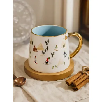 Sinsay - Hrnek se zlatým uchem a horskou krajinou - bílá - 231GI-00X - 231GI-00X-ONE