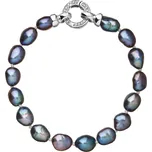 Perlový náramek z pravých říčních perel modrý 23011.3 peacock