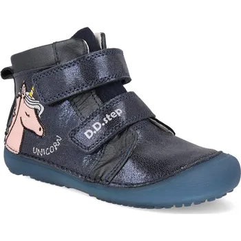 Barefoot dětské kotníkové boty D.D.step - A063-52815A modré Velikost: 25
