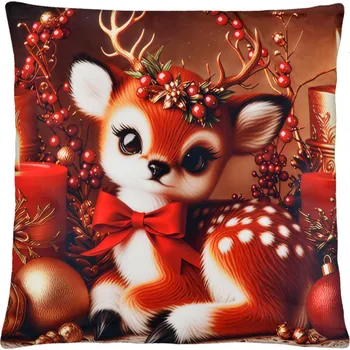 Polštář Vánoční polštář CHRISTMAS DEER motiv I. 40x40 cm Mybesthome Varianta: Povlak na polštář, 40x40 cm