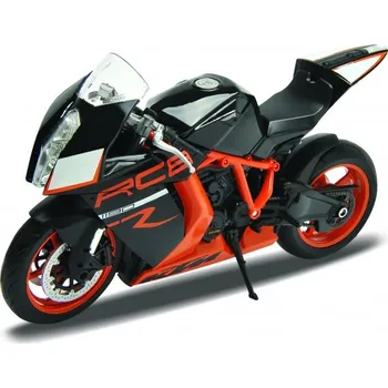 Výuková hračka Welly - Motocykl KTM 1190 RC8 R 1:10 černooranžový