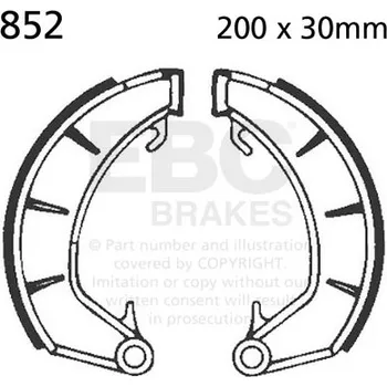 Brzdová čelist Sada brzdových čelistí EBC 852