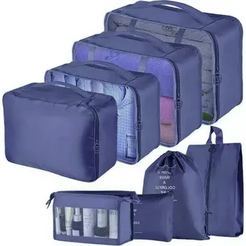 Příslušenství k zavazadlu Cestovní organizéry - 8 ks - modrý