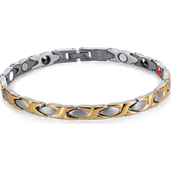 Náramek Euro Trade Plus Multifunkční magnetický náramek šířka 6 mm stříbrný se zlatou