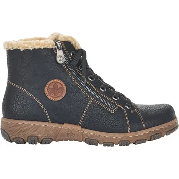 Dámské kozačky Dámská kotníková obuv s kožíškem RIEKER Z0121-00 černá #Velikost: 40